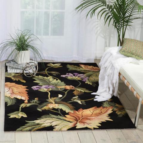 Nourison Tropics Rugs TS05 Black