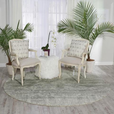 Nourison Twilight Circular Rugs TWI02 in Ivory