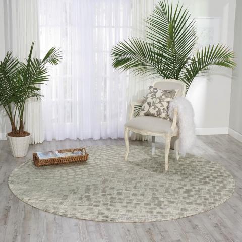 Nourison Twilight Circular Rugs TWI08 in Cream