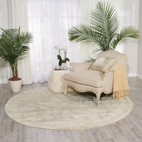 Nourison Twilight Circular Rugs TWI09 in Ivory