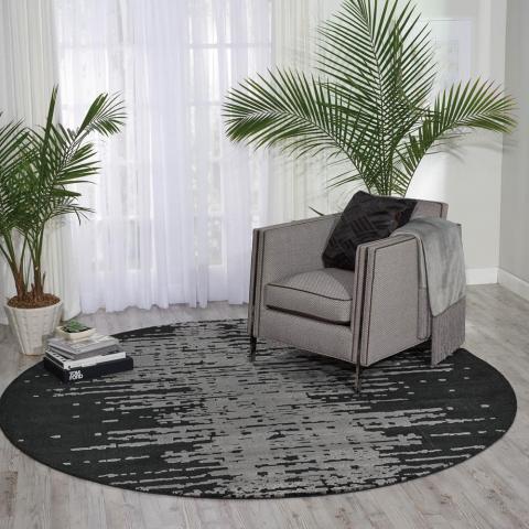 Nourison Twilight Circular Rugs TWI11 in Flint