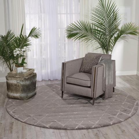 Nourison Twilight Circular Rugs TWI15 in Grey