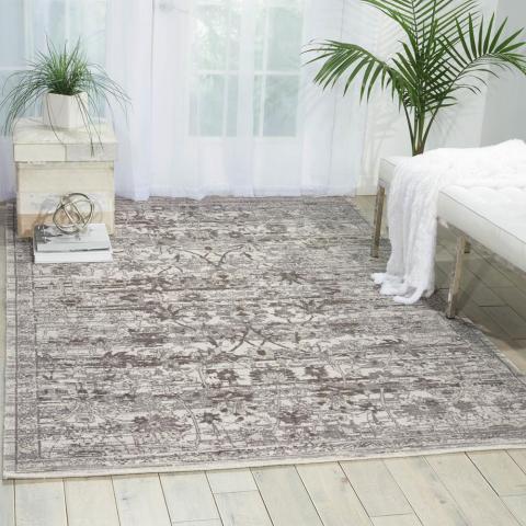 Nourison Twilight Rugs TWI01 in Silver