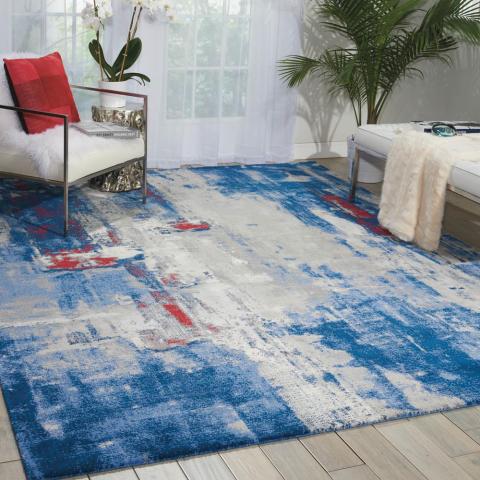 Nourison Twilight Rugs TWI20 by Nourison in Grey and Blue