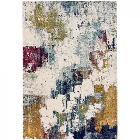 Nova Abstract Rugs NV22 in Mustard