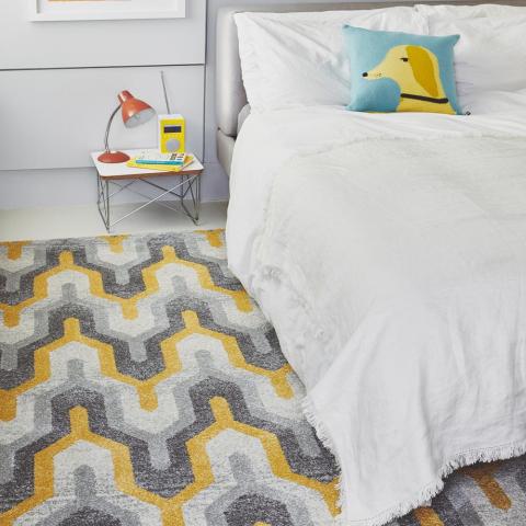 Nova Rugs NV14 in Geo Yellow