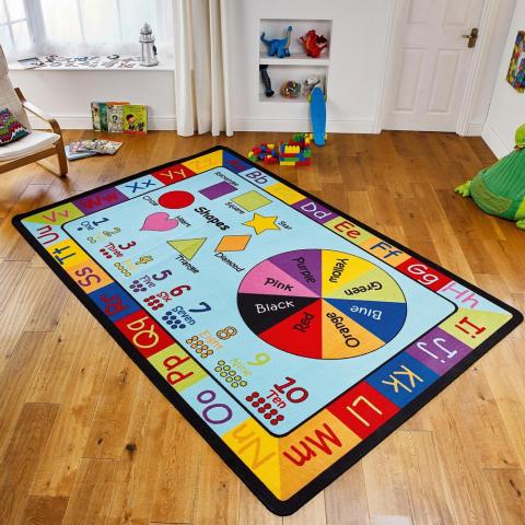 Nursery Learning Educational Rugs in Multi