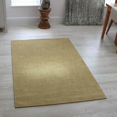 Ochre Colour Tweed Rugs 