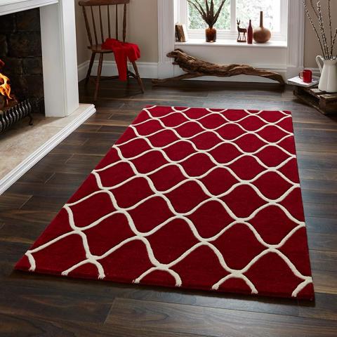 OEL 65 Red Wool Rug 