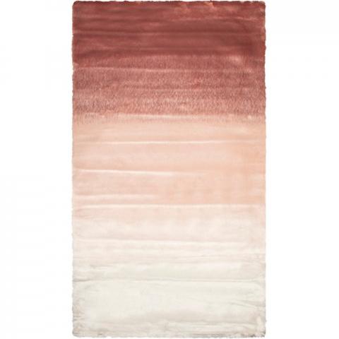 Ombre Faux Fur Rug - Pink