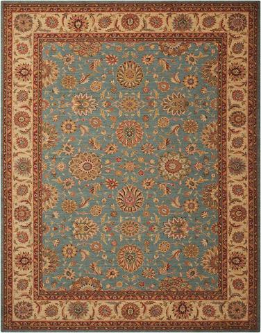 On Sale Living Treasures Woolen Rug Aqua LI05 