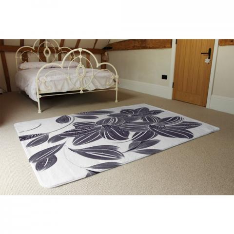 Orchids Designer Rug - Blue / 230cm