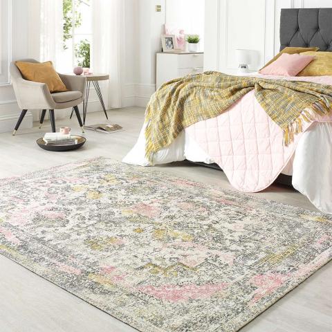 Origins Vogue Pink Ochre Faded Heritage Rug 