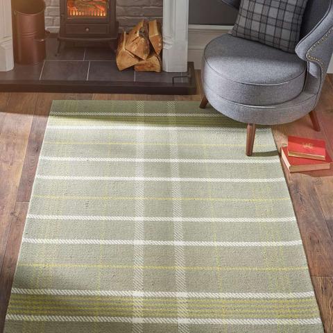 Origins Winnie Ochre Natural Tartan Wool Rug 