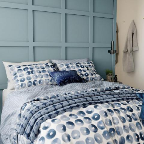 Ornella Spot Bedding and Pillowcase By Helena Springfield in Indigo Blue