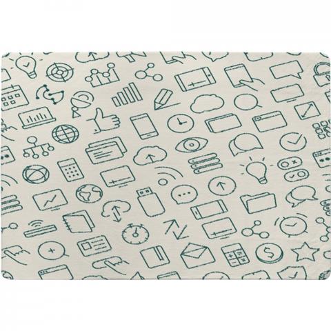 Outline Icons Designer Rug - Yellow / 150cm