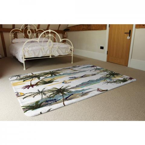 Palm Trees Designer Rug - Brown / 230cm