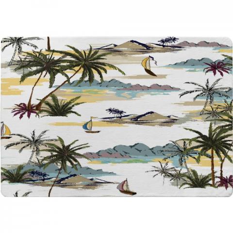 Palm Trees Designer Rug - Brown / 200cm