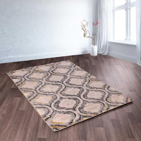 Parisian rugs 5202A in Beige and Yellow