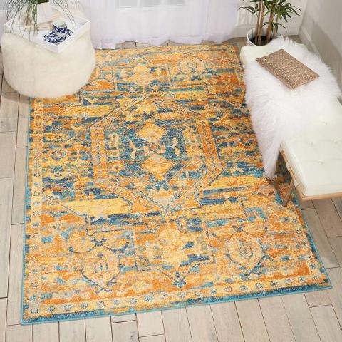 Passion rug PSN07 Teal Sun 