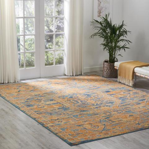 Passion Rugs PSN07 in Teal and Sun