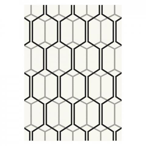 Patio Flatweave Rugs PAT08 Ivory Geo