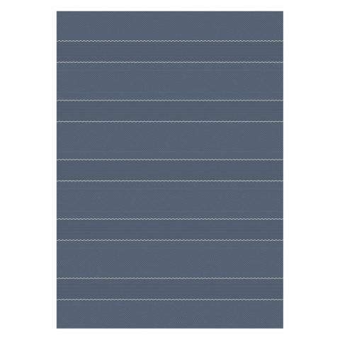 Patio Flatweave Rugs PAT10 Blue Stripe