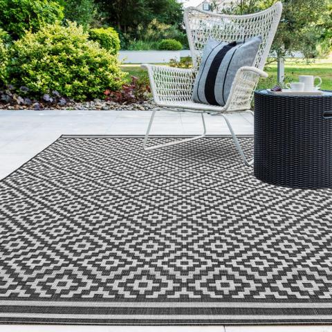 Patio Flatweave Rugs PAT12 Diamond Mono