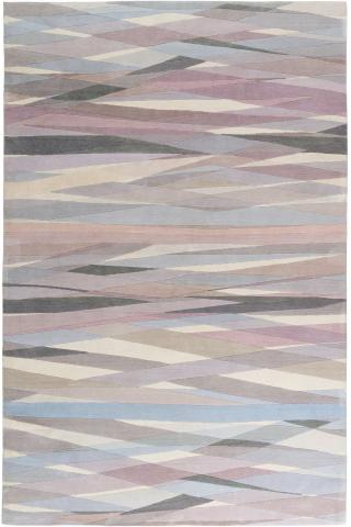 Paul Smith Carnival Pale Neutral 3.05x2.44m/10'x8' Cream/Purple/Pastel Bright Tibetan Wool Neutral rug by The Rug Company, Handknotted Tibetan wool