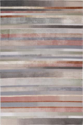 Paul Smith Illusion 3.05x2.13m/10'x7' Grey/Brown Bright Wool & Silk rug by The Rug Company, Handknotted Tibetan Wool & Silk