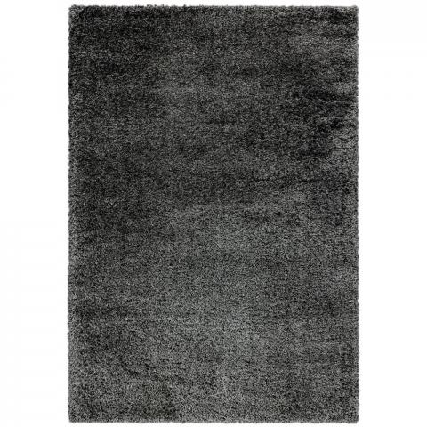 Payton Shaggy Soft Shimmer Rugs in Charcoal Grey