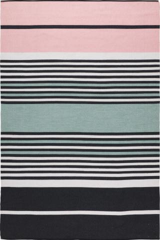 Perennials Culver Mint 3.05x2.13m/10'x7' Pink/Black/White Perennials Perennials' yarn solution dyed acrylic technology rug by The Rug Company, Flatwoven