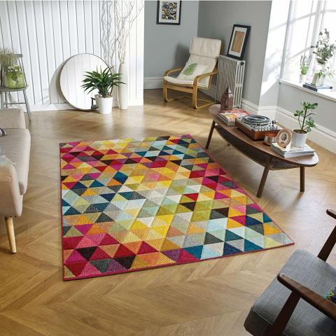 Piccadilly 526 X Vibrant Geometric Rug 