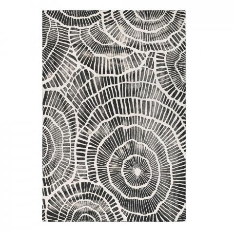 Piedra Designer Wool rugs in Charcoal Grey by William Yeoward