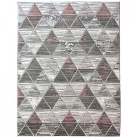 Pink Glamourous Geometric Rugs - Holm - Pink / 230cm