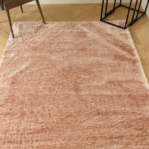 Pink Soft Polyester Shaggy Rug - Lush - Pink / 230cm