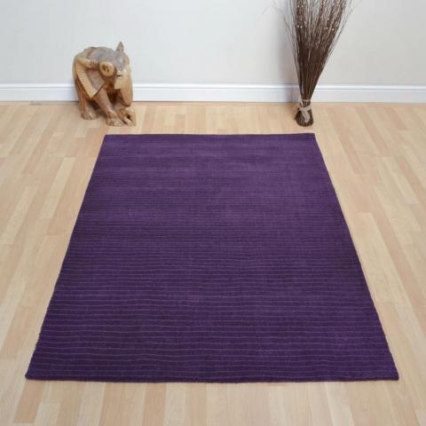 Pinstripe Rugs EN05 in Purple