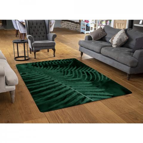 Plants Background. Biophilia Trend Designer Rug - Green / 110cm