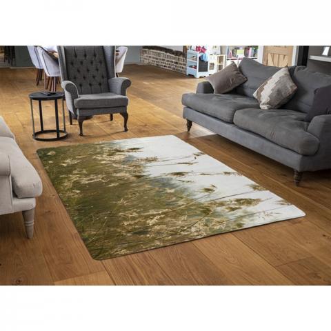 Plumes Slimbridge Designer Rug - Yellow / 110cm