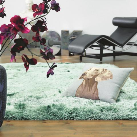 Plush Shaggy Rugs in Ocean