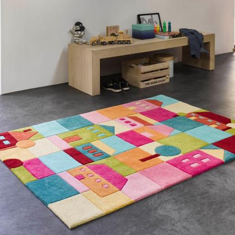 Poppy Town Kids Rugs 4292 02 in Multi