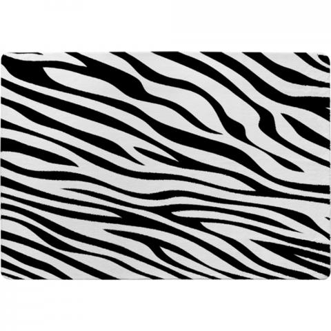 Print Of Zebra Stripes Designer Rug - Black / 150cm