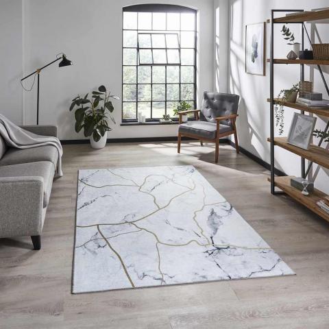 Printed Force Rug K7281 Ivory Gold 