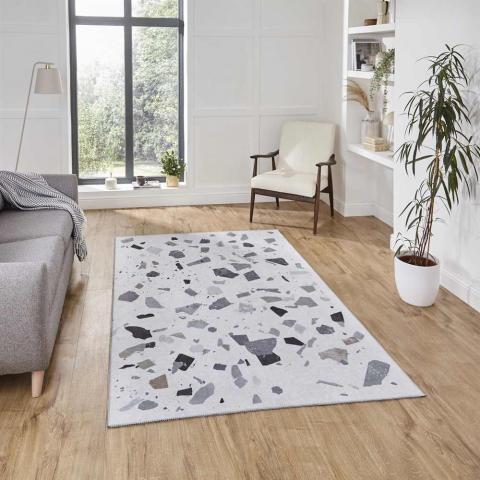 Printed Force Rug K7282 Ivory Grey 