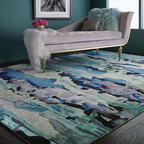 Prismatic Rugs PRS04 by Nourison in Seaglass