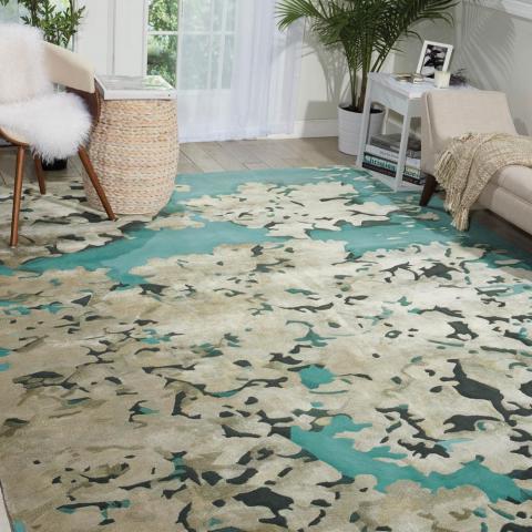 Prismatic Rugs PRS06 by Nourison in Aqua