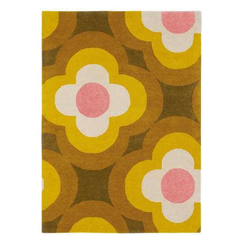 Pulse Rugs 60306 in Yellow by Orla Kiely