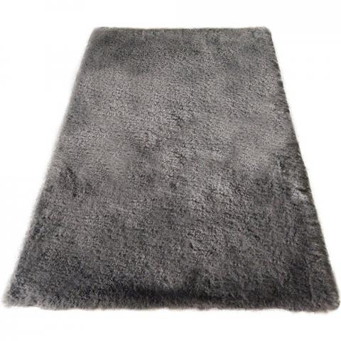 Rabbit Faux Fur Rug - Grey / 150cm