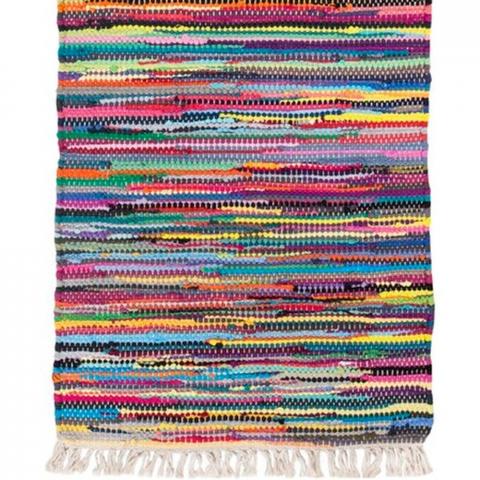 Rag Rug 60x150cm ( Multicoloured )