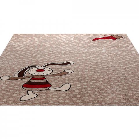 Rainbow Rabbit Rug in Beige 0523 04